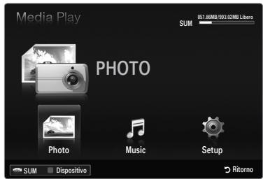 SAMSUNG LE37B554M2P - Accesso al menu Media Play (USB) - 1