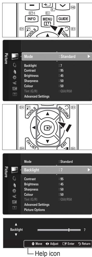 SAMSUNG LE37B554M2P - ☐ Operation the OSD (On Screen Display) - 1