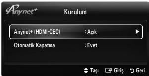 SAMSUNG LE37B554M2P - Anynet ^+ (HDMI-CEC) → Kapalı / Açık - 1
