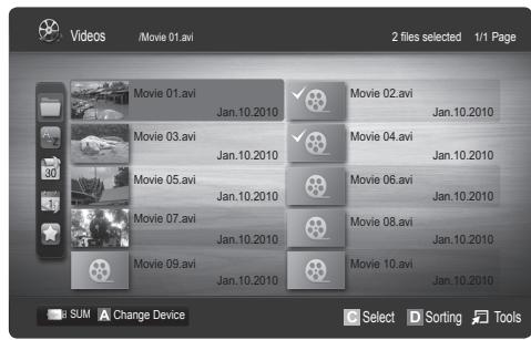 SAMSUNG LE37C530 - Playing the video/music/photo file group - 1