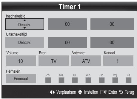 SAMSUNG LE37C530 - De In-/ uitschakeltijd instellen - 1