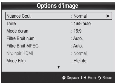 SAMSUNG LE37C530 - Options d'image - 2