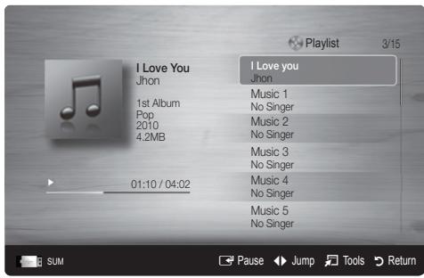 SAMSUNG LE37C530 - Playing Music - 1
