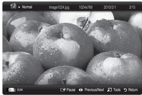 SAMSUNG LE37C530 - Viewing a Photo (or Slide Show) - 1