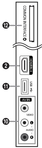 COMMON INTERFACE 12 HDMI-4 USB 11 AV IN VIDEO L AUDIO R