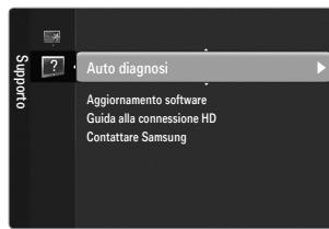 Auto diagnosi Aggiornamento software Guida alla connessione HD Contattare Samsung