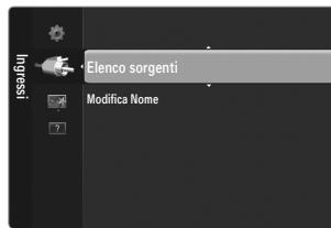 Ingressi Elenco sorgenti Modifica Nome