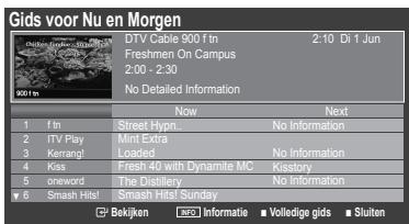 Gids voor Nu en Morgen DITV Cable 900 ftn 2:10 Di 1 Jun Freshmen On Campus 2:00 - 2:30 No Detailed Information Now Next 1 f tn Street Hypn... No Information 2 ITV Play Mint Extra 3 Kerrang! Loaded No Information 4 Kiss Fresh 40 w Dynamite MC Kostory 5 oneword The Distillery No Information 6 Smash Hitel Smash Hitel Sunday Bekken Informatie Volledige gids Stuiten