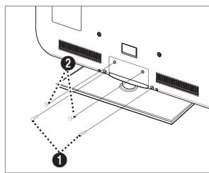 SAMSUNG LE40B551A6W - Installazione del piedistallo - 2