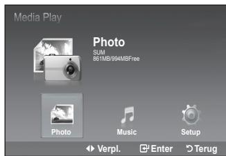 Media Play Photo SUM 861MB/994MBFree Photo Music Setup Verpl. Enter Terug