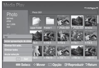 Media Play Photo 0001 56740 4708 Jun 1, 2008 323 Upper Folder Folder 1 ✓ Photo 0001 ✓ Photo 0001 None Ver Iniciar apresentação de idelou Eliminar fich selec. Eliminar todos Anular seleção File 4 File 5 File 6 File 7 File 8 File 9 File 10 File 11 File 12 File 13 Sar Selecc Mover Opção Reproducir Return