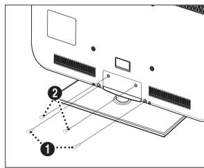 SAMSUNG LE40B551A6W - Anbringen des Standfußes - 2