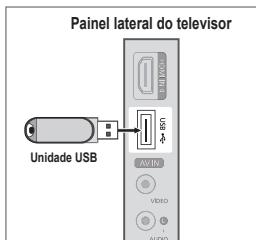 Painel lateral do telesior Unidade USB USB VIDEO AUDIO