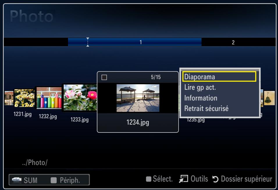 SAMSUNG LE40B553 - Visualisation d'un diaporama - 1