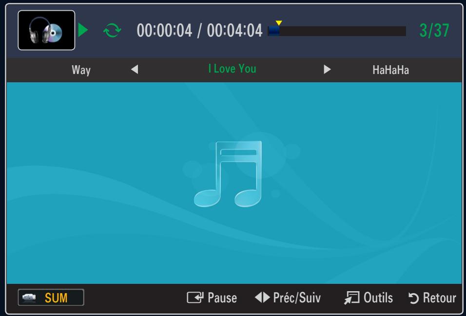 SAMSUNG LE40B553 - Lecture d'un fichier musical - 1