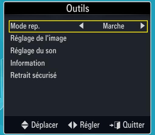 SAMSUNG LE40B553 - Menu d'options de lecture de musique - 1