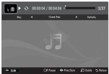 SAMSUNG LE40B650 - Lecture d'un fichier musical - 1