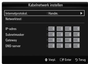 SAMSUNG LE40B650 - Kabelnetwork instellen - Handm. - 1