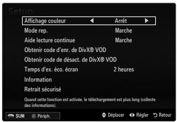 SAMSUNG LE40B650 - Aide lecture continue Marche / Arret - 1