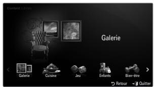 SAMSUNG LE40B650 - Utilisation de la Content Library - 1