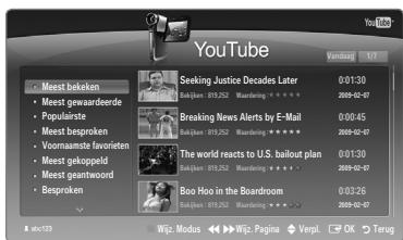 SAMSUNG LE40B650 - De YouTube-widget gebruiken - 1