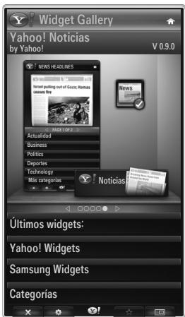 SAMSUNG LE40B650 - Acerca de Yahoo! Widget Gallery... - 1