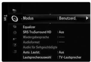 SAMSUNG LE40B650 - Modus Standard / Musik / Film / Sprache / Benutzerd. - 1