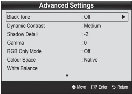 SAMSUNG LE40C530F1W - Advanced Settings - 2