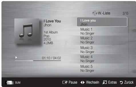 SAMSUNG LE40C530F1W - Wiedergeben von Musik - 1