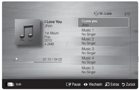 SAMSUNG LE40C750 - Wiedergeben von Musik - 1