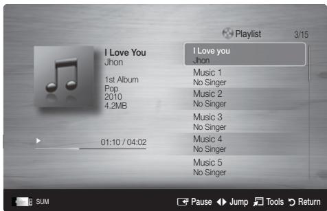 SAMSUNG LE40C750 - Playing Music - 1