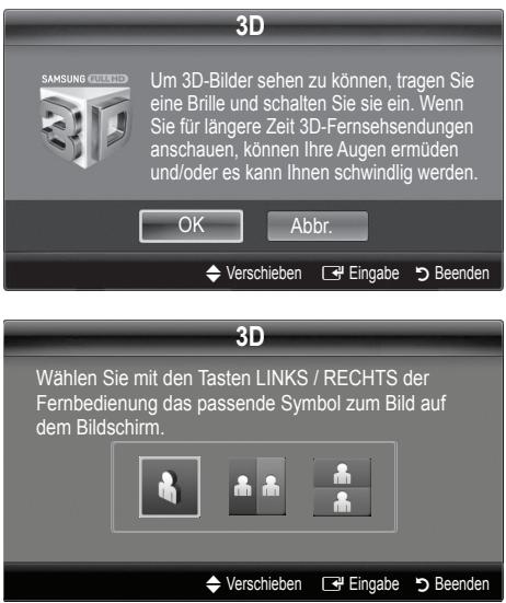 SAMSUNG LE40C750 - (je nach Modell) So zeigen Sie ein 3D-Bild an - 1