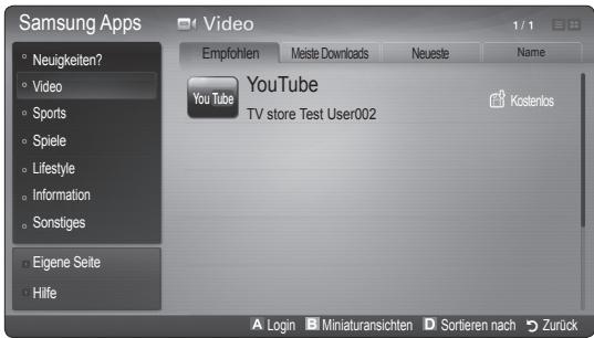 SAMSUNG LE40C750 - Samsung Apps - 1