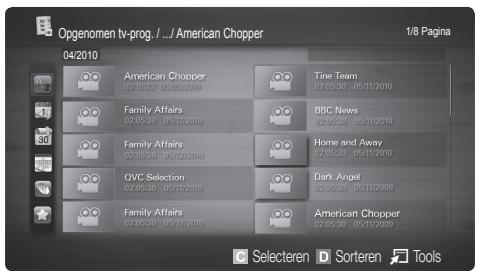 SAMSUNG LE40C750 - Een opgenomen tv-programma afspelen - 1