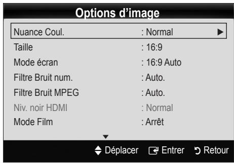 SAMSUNG LE40C750 - Options d'image - 1
