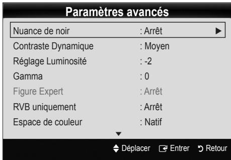SAMSUNG LE40C750 - Paramètres avancés - 1