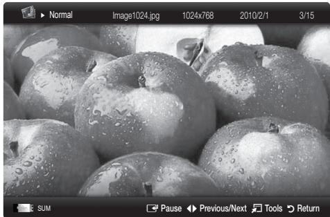 SAMSUNG LE40C750 - Viewing a Photo (or Slide Show) - 1