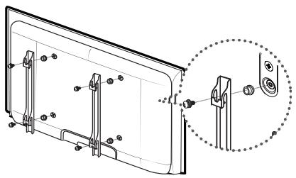 SAMSUNG LE40C750 - Voorbereiding voor installmentie van de muurbevestiging (46- tot 55-inch tv's) - 1