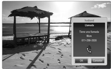 husband Llamada Tíne una llamada Mom 011-258-2030 OK Cancelar