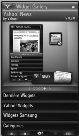 Widget Gallery Yahoo! News by Yahoo! V 0.3.0 NEWS HEADLINES Top Stories Business Politics Sports Technology Autres categories Dernière Widgets Yahoo! Widgets Widgets Samsung Catégories