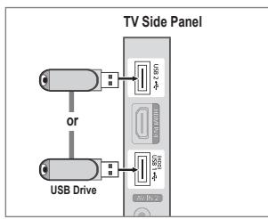 TV Side Panel or USB Drive USB 2