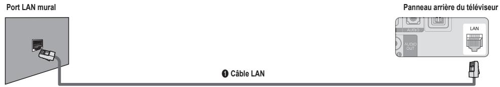SAMSUNG LN65B650X1F - Connexion LAN pour un environnement à adresse IP statique - 1