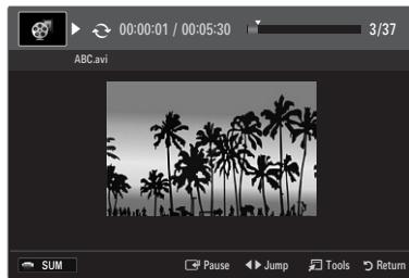 SAMSUNG LN65B650X1F - Playing a movie file - 1