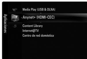 Media Play (USB & DLNA) - Anynet+ (HDMI-CEC) Content Library Internet@TV Centro de red doméstica