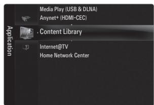 Media Play (USB & DLNA) Anynet+ (HDMI-CEC) Content Library Internet+TV Home Network Center