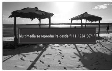 Multimedia se reproducirá desde "111-1234-5671"