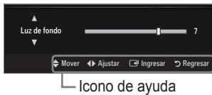 Luz de fondo 7 Mover Ajustar Ingresar Regresar Icono de ayuda