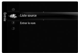 . Liste source Entrer le nom