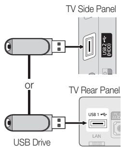 SAMSUNG PN58C590G4F - Connecting a USB Device - 1