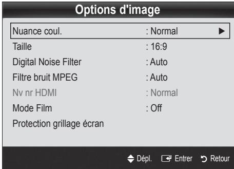 SAMSUNG PN58C590G4F - Options d'image - 2